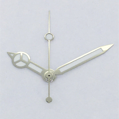 Classic silver trim green luminous watch hands for Asian 8215/2813/8205 movement, precise fit and visibility.