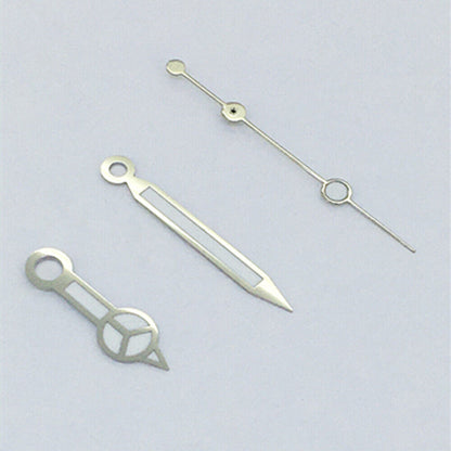 Classic silver-trimmed green luminous watch hands for Asian 8215/2813/8205 movement, precision fit and visibility.