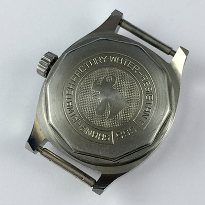 SHANGHAI JINJI 24mm gold square lady watch with manual mechanical movement and 17 jewel detailing.