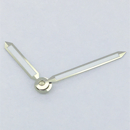 Silver trim green luminous watch hands for ST3600 and ETA6497 movements.