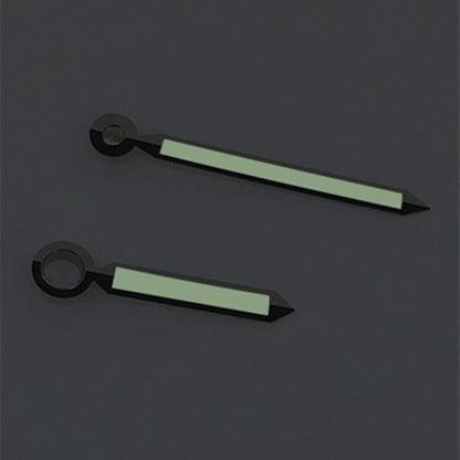 Silver trim green luminous watch hands for ST3600 and ETA6497 movements.