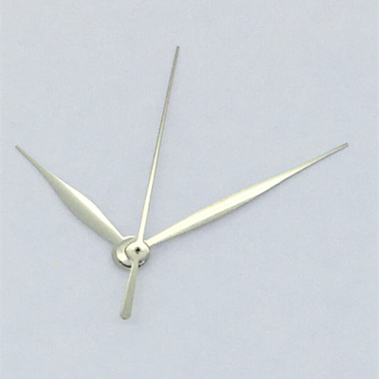 NO Lume silver polished long watch hands for Asian 8215/2813/8205 movement with sleek design.