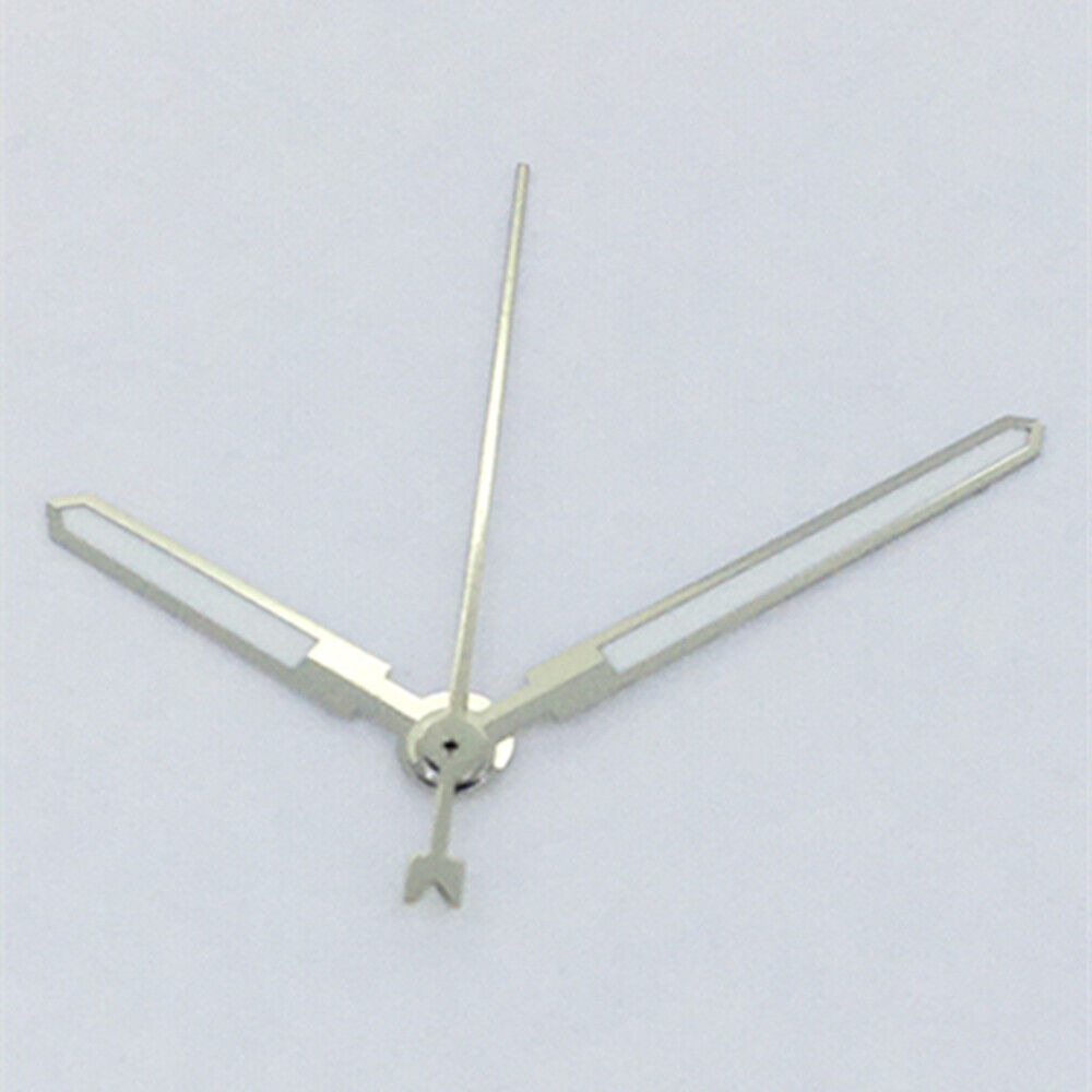 Men's silver-trimmed green luminous watch hands, compatible with Asian 8215/2813/8205 movements, perfect for watch repair.