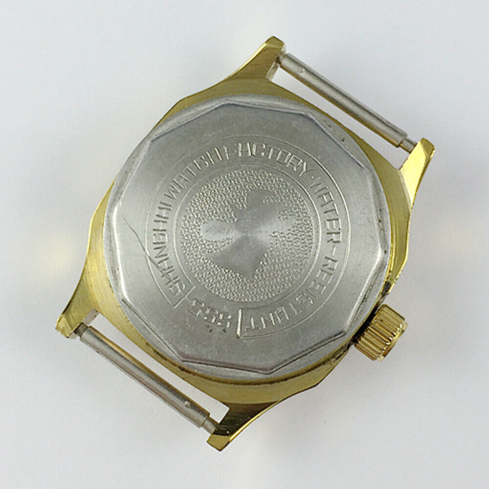 26mm SHANGHAI JINJI Lady Watch with gold square case, manual mechanical movement, and 17 jewels for elegant style.