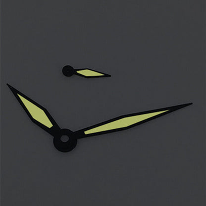 Black trim diamond-shaped yellow lume watch hands for ST3600 and ETA6498 movements.