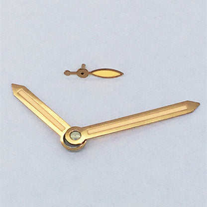 Aiguilles de montre oranges sans luminescence avec garniture dorée rose pour ST3600/ST3620/ETA6497/6498