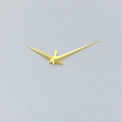 Long golden pointed watch hands without lume for ST3600/ST3620/ETA6497/6498 movements.