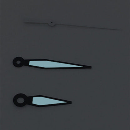 Black trim diamond-shaped blue lume watch hands designed for Asian 2813/8215 movement, precise fit.