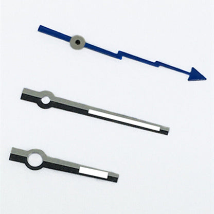 Lightning silver-trimmed green lume watch hands for ETA2834/2836/2824 movements.