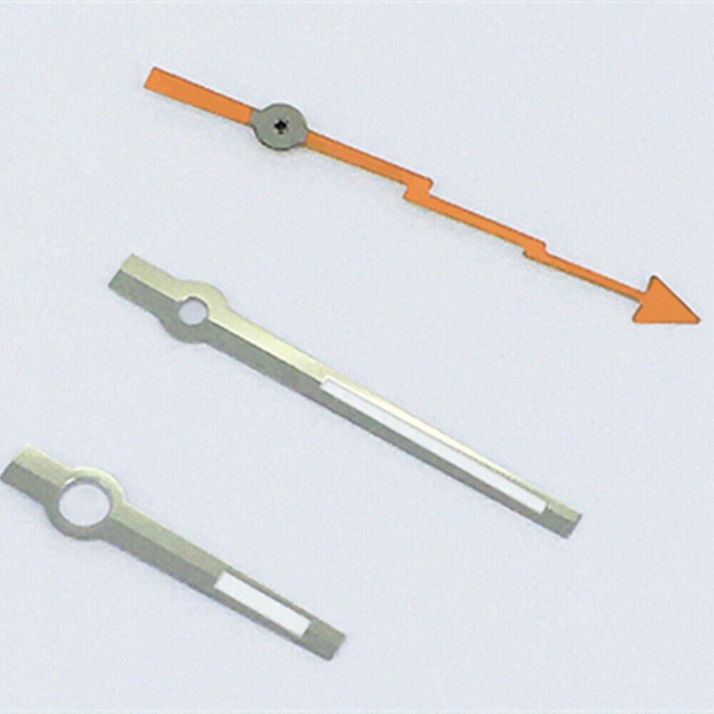 Silver-trimmed green lume watch hands compatible with ETA2834/2836/2824 movements.