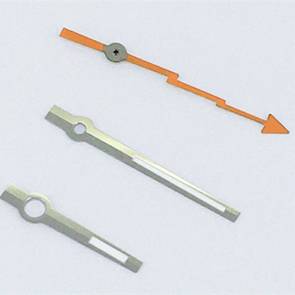 Silver-trimmed green lume watch hands compatible with ETA2834/2836/2824 movements.