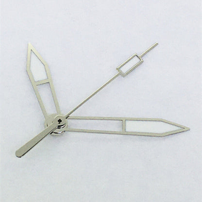 Aiguille des secondes argentée avec garniture argentée et verte luminescente pour montres ETA2836/2846/2824/2846