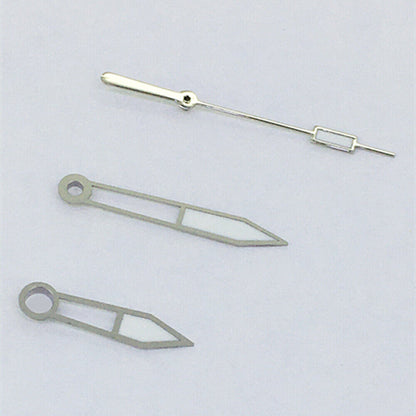 Aiguille des secondes argentée avec garniture argentée et verte luminescente pour montres ETA2836/2846/2824/2846