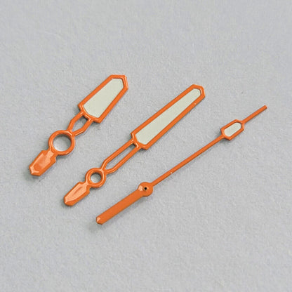 Green luminous watch hands with candy color trim for NH35/NH36/4R/7S movement by Fashion Candy, perfect for stylish upgrades.