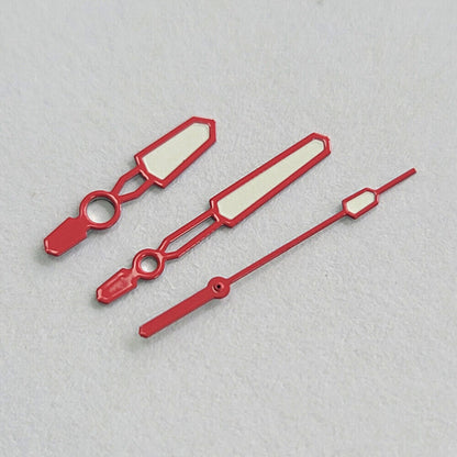 Green luminous watch hands with candy color trim for NH35/NH36/4R/7S movements by Fashion Candy.