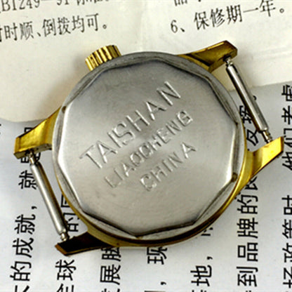 China Liaocheng TAISHAN Manual Mechanical Lady Watch 19 Jews Golden Nail