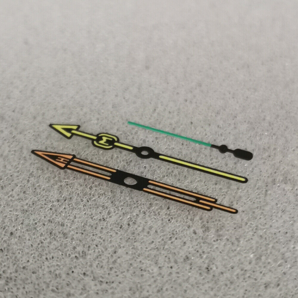 Fashion Color Block Trim watch with green luminous hands, compatible with NH35/NH36/4R/7S movements.