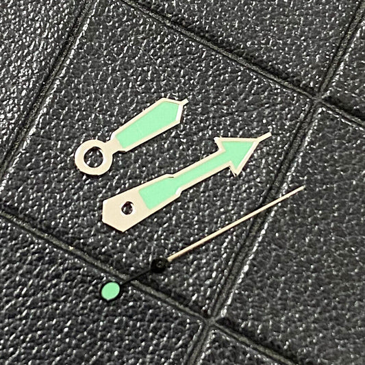 Multi-color silver trim luminous watch hands designed for NH35, NH36, 4R, and 7S movements.