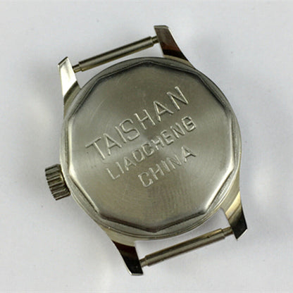 Liaocheng TAISHAN 25mm mechanical lady watch with gold nail markers, round case, and elegant style.