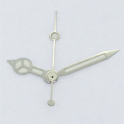 Aiguilles de montre polies vertes et bleues avec garniture argentée pour modèles Asian 8215/2813/8205