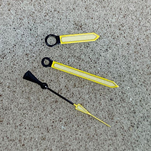 Yellow Trim 3 Hands Green Luminous Watch Hands for NH35/NH36 Movement