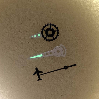 Plane Small Second green luminous watch hands for NH35/NH36/4R/7S movements
