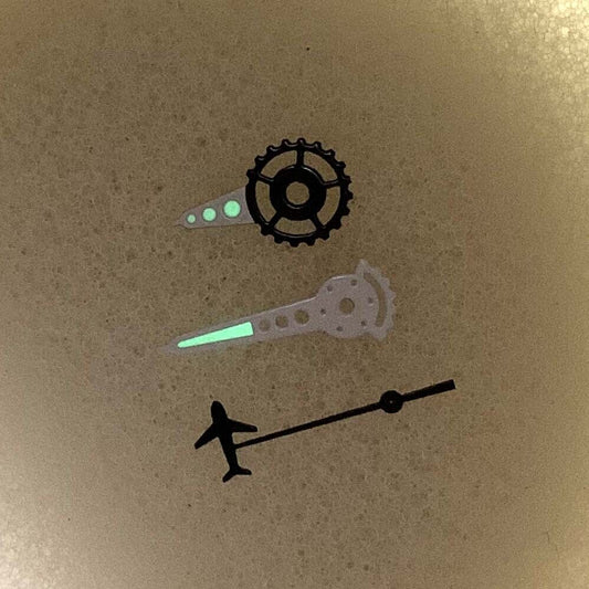 Plane Small Second green luminous watch hands for NH35/NH36/4R/7S movements