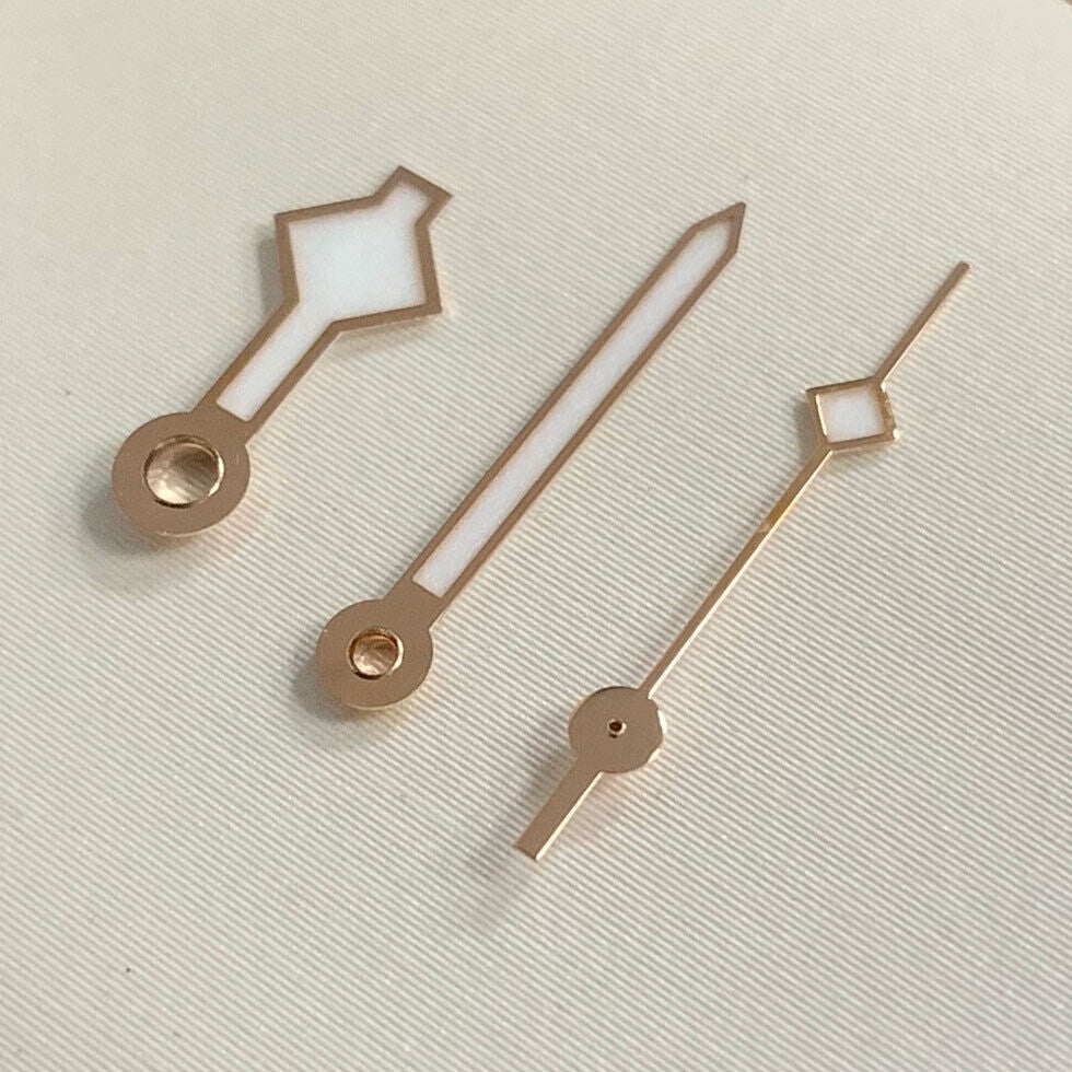Blue luminous silver watch hands for NH35/NH36 movement, ideal for precise watch repairs and upgrades.