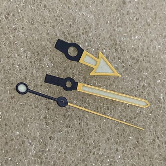 C3 green luminous watch hands with yellow trim for NH35/NH36/4R36 SKX007 movements