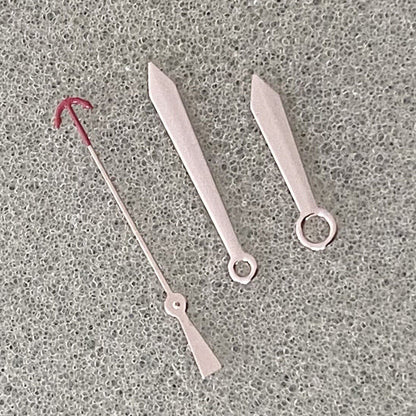 Silver, golden, and rose gold Fashion watch hands set for NH35/NH36/4R/7S movements, no lume, precise fit.