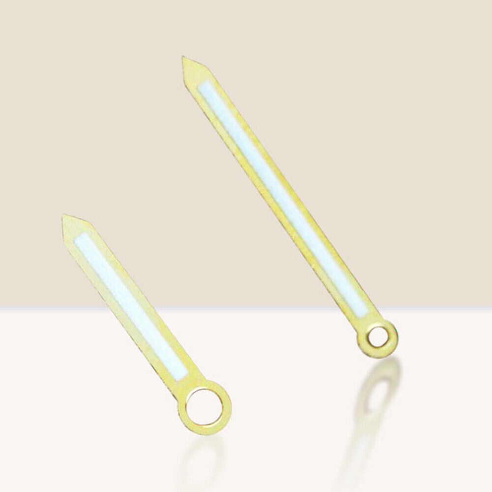 Luminous golden trim watch hands for ST3600/ST3620 ETA6497/6498 mechanical movement, precision fit.