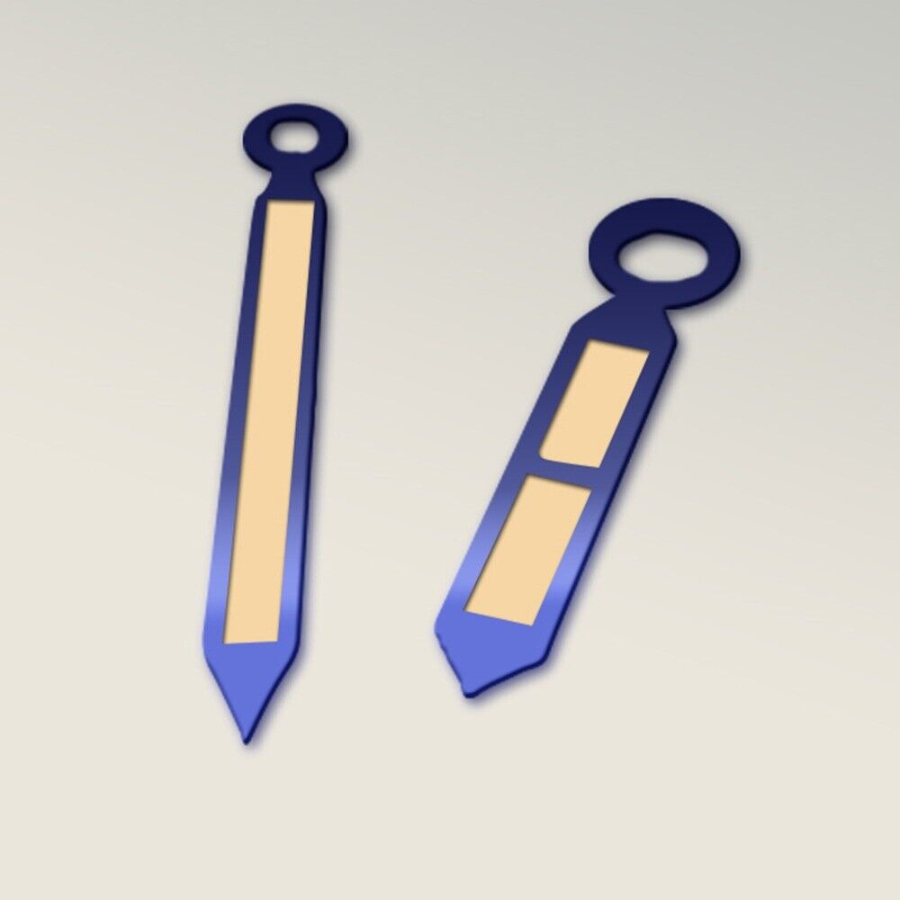 Green luminous watch hands with blue trim for ST3600/ST3620 ETA6497/6498 mechanical movement.