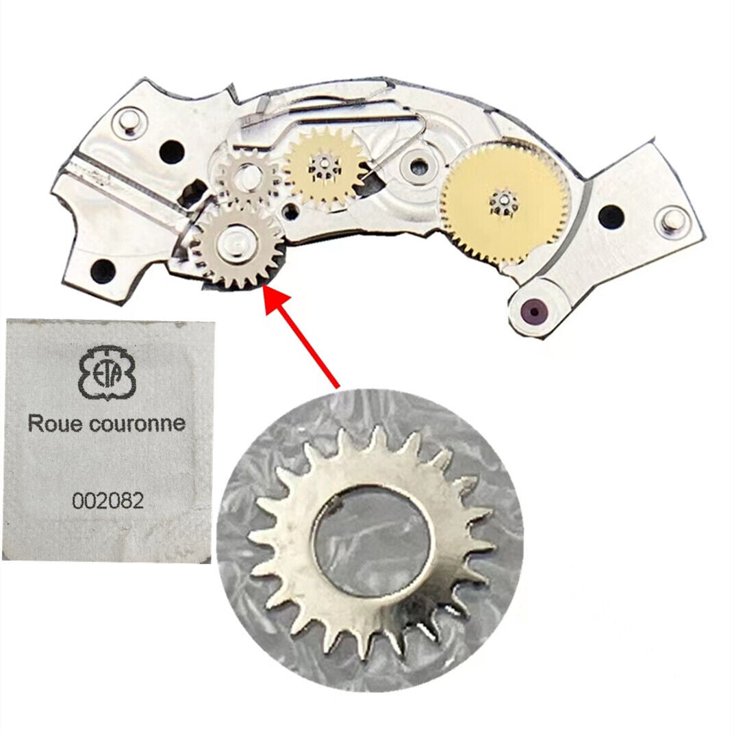 Small crown wheel for Omega Cal.1120 watch movement, essential Swiss watch accessory part.