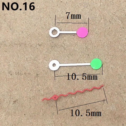 Lollipop style irregular watch hands for Miyota 2035 quartz movement, perfect for custom watch repairs.