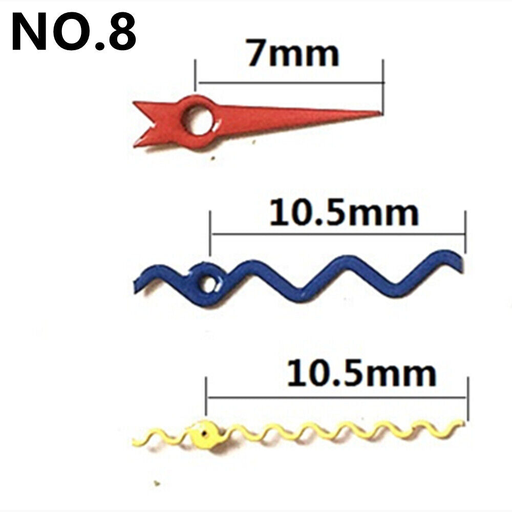 Blue Wave Line irregular watch hands for Miyota 2035, stylish replacement by Blue Wave.