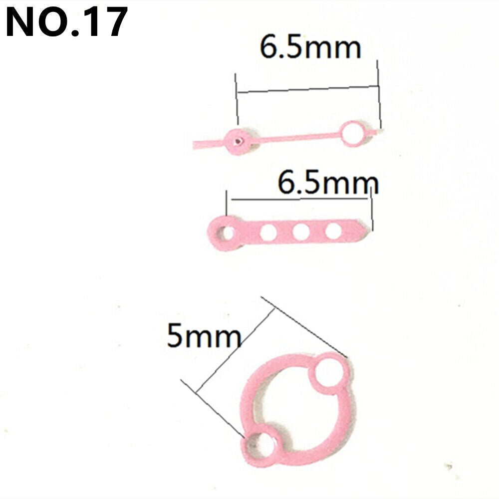 Red Arrow 6.5mm irregular watch hands for Miyota 2035 movement, stylish accessory.