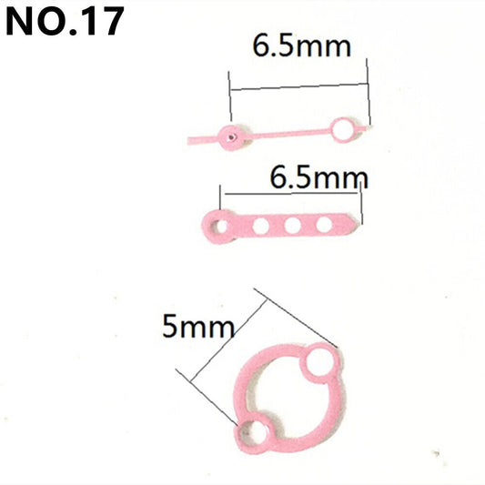 Red Arrow 6.5mm irregular watch hands for Miyota 2035 movement, stylish accessory.