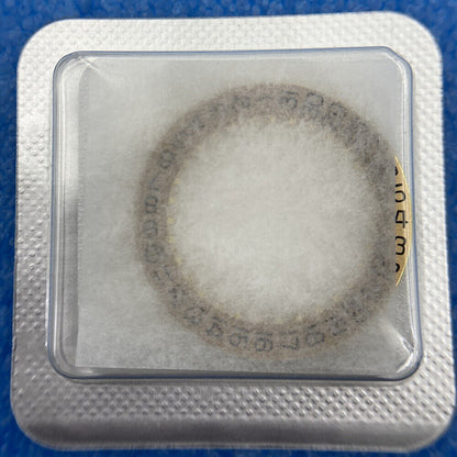 Golden matte date disk wheel for ETA2824-2 Swiss movement watch repair accessory.