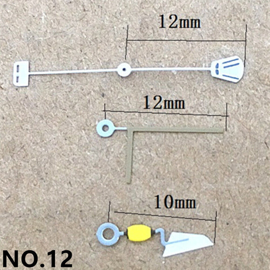 Woodworking Tools brand irregular fashion watch hands designed for Miyota 2035 quartz movement.