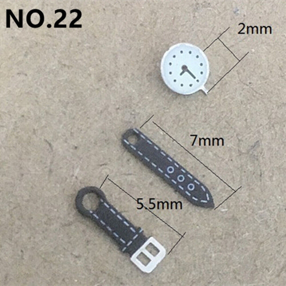 Black Watch Band Style Irregular Watch Hands for Miyota 2035 Quartz Movement