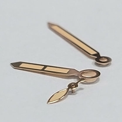 Green lume rose gold watch hands for ST3600/ST3620 ETA6497/6498 movement, precise accessory.