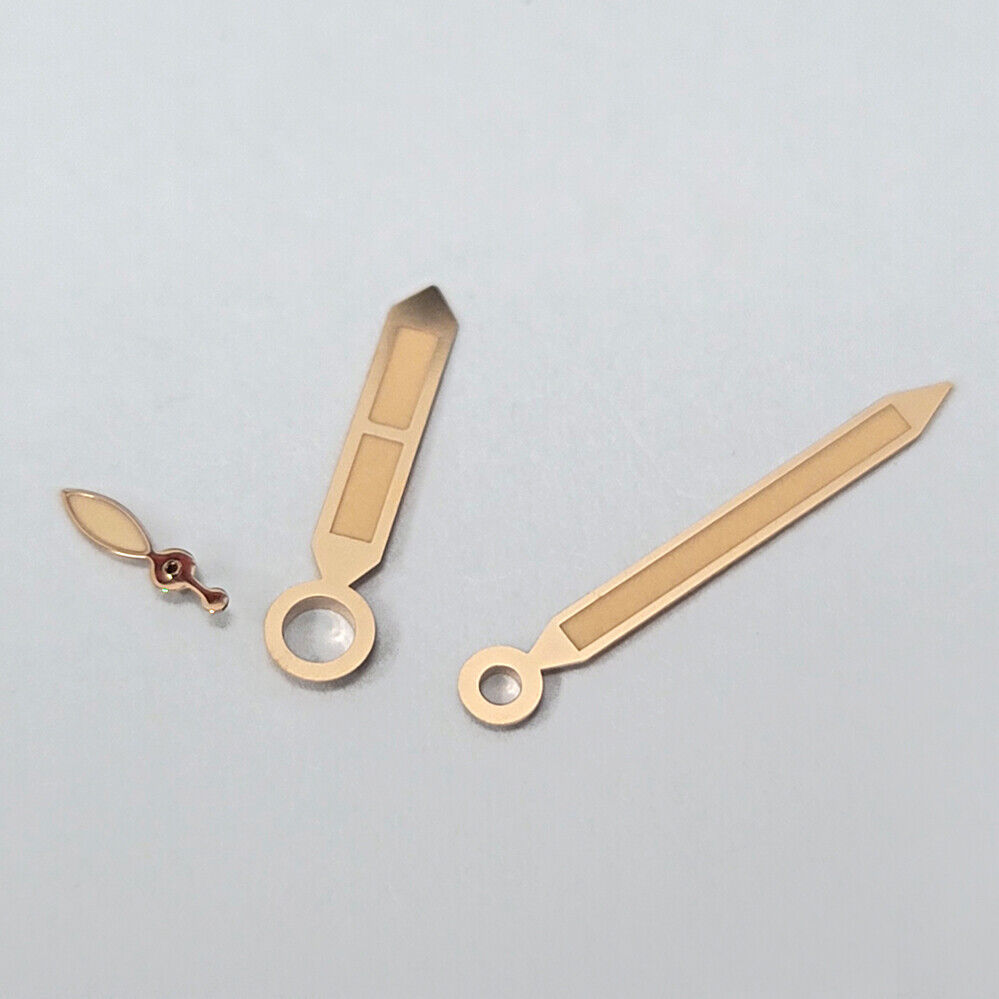 Green lume rose gold watch hands for ST3600/ST3620 ETA6497/6498 movement, precise accessory.