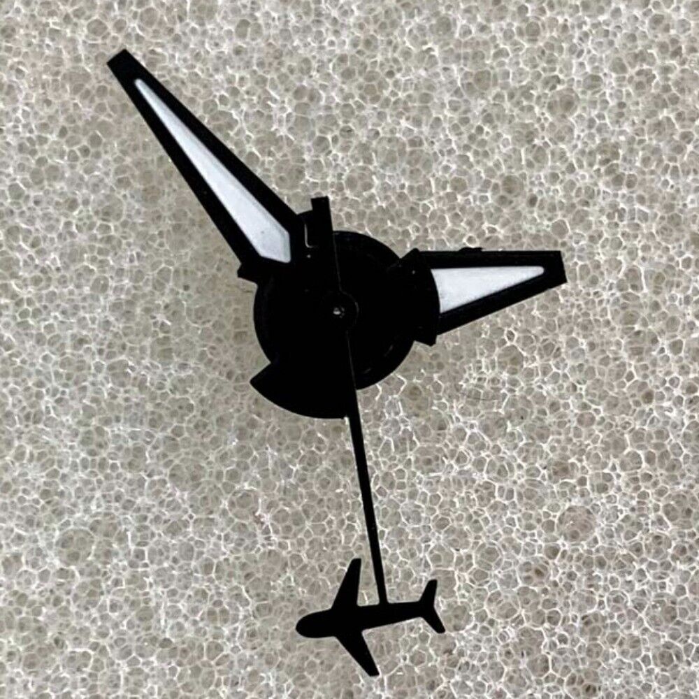 Plane Small Second green lume watch hands with black trim for NH35/NH36/4R/7S movements