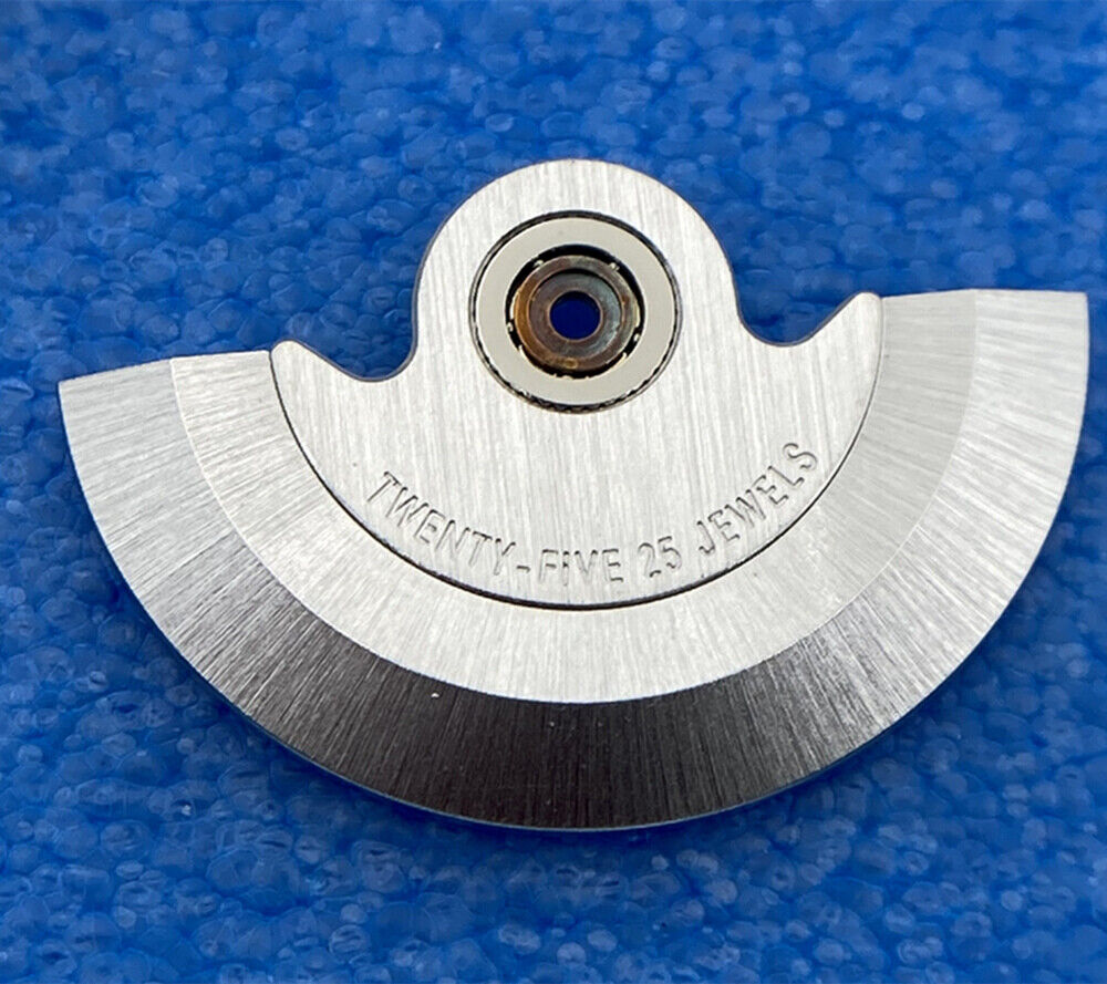 Silver rotor oscillating weight for PT5000 ETA2824 watch movement, compatible replacement part.