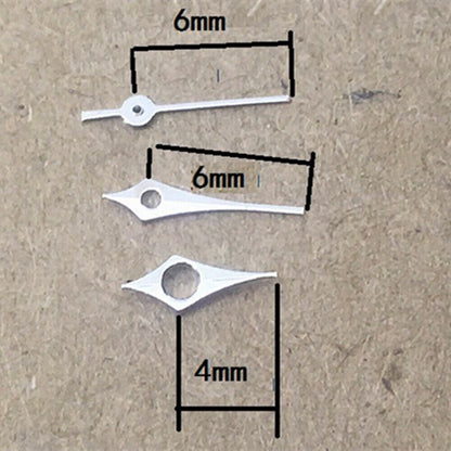 Rhombus polished silver watch hands 6-11mm for Epson TMI VJ12 quartz movement, sleek accessory.