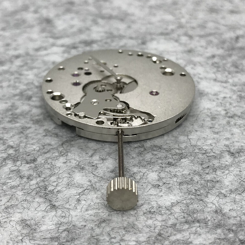 Asian Seagull ST3621 mechanical watch movement, ETA 6498 style, second hand at 6 o'clock replacement part for watch repair and customization.