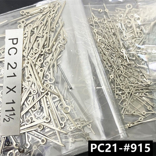 Lot de 100 aiguilles de montre argentées de 11,5 mm pour mouvement à quartz Hattori Epson PC21
