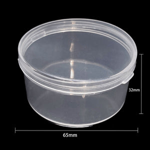 5pcs Round Plastic Transparent Containers Storage Case Organizer with Lid