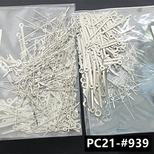 Lot de 100 aiguilles de montre argentées de 13 mm de long pour mouvement à quartz Hattori Epson PC21