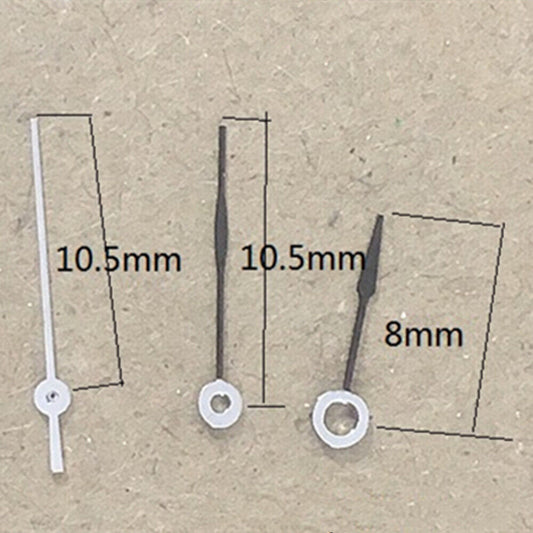 Black Arrow Shape 10.5mm watch hands for Miyota 6M12 quartz movement, precise accessory replacement.